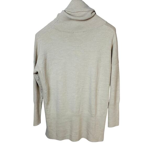 French Connection Oatmeal Cowl Neck Tunic Oversized Sweater NWT Size M - Picture 3 of 9
